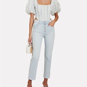 Free People X MOTHER The Pixie Tomcat in Pina Colada Paradise
